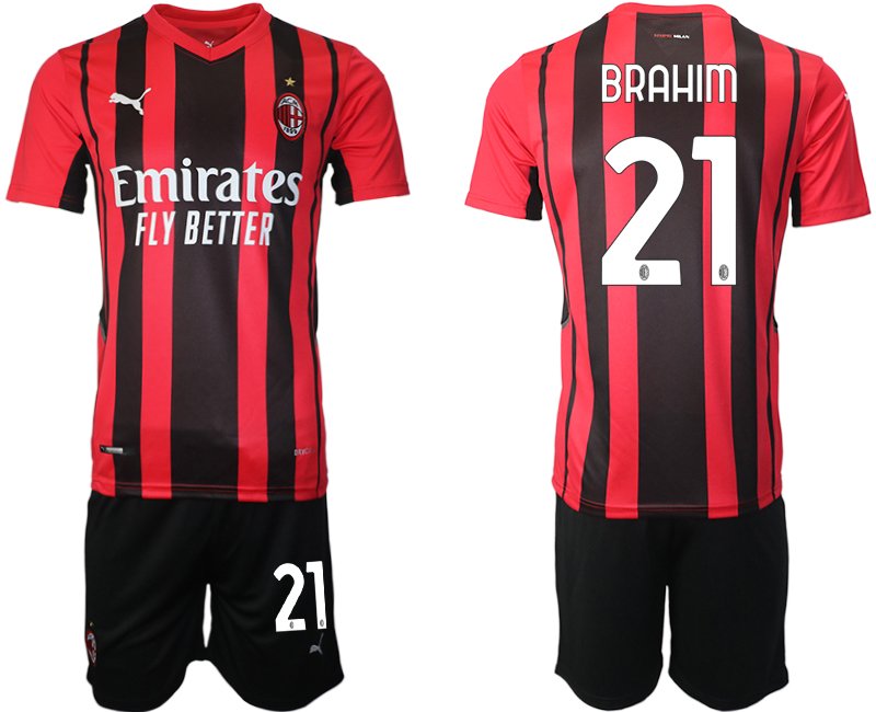 Herren AC Mailand Brahim Díaz #21 Heimtrikot Trikotsatz Kurzarm + Kurze Hosen
