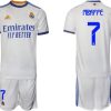 Real Madrid Heimtrikot 2022 weiß blau mit Aufdruck Mbappé 7-1