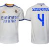 Real Madrid Heimtrikot 2022 weiß blau mit Aufdruck Sergio Ramos 4