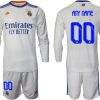 Real Madrid Herren Heimtrikot 2022 weiß Langarm Trikotsatz-1