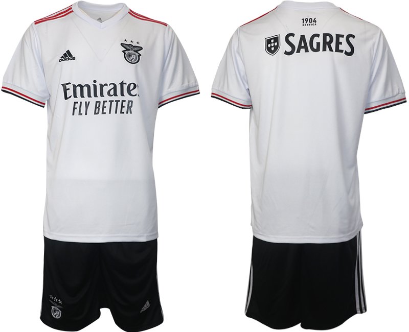 Benfica Auswärtstrikot 2021/22 in weiß Herren Trikotsatz (+ Kurze Hosen)