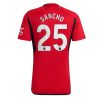 Fußballtrikot für Herren Manchester United Heimtrikot 2023-24 Kurzarm Jadon Sancho 25