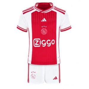 Kinder Heimtrikot AFC Ajax 2023-2024 rot weiß Fußballtrikots Set