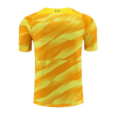 Fußballtrikot für Herren Liverpool Torwart Heimtrikot 2023-24 gelb Kurzarm-1