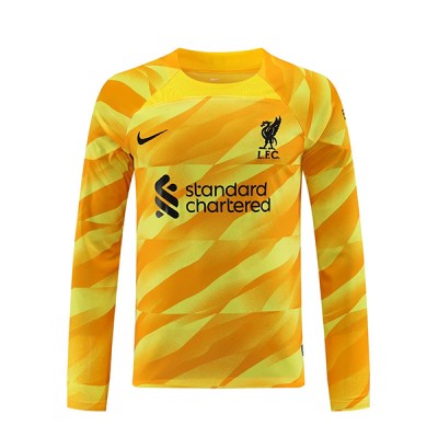 Fußballtrikot für Herren Liverpool Torwart Heimtrikot 2023-24 gelb Langarm