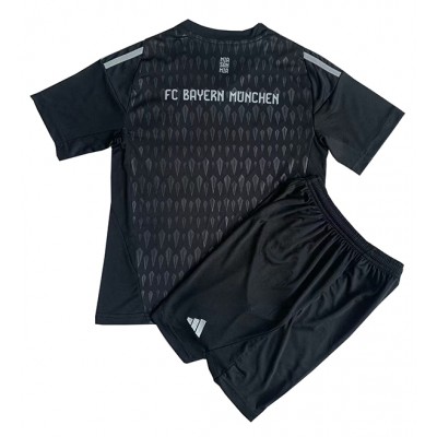 Kinder Fußball Trikot Bayern München 2023-24 Torwart Auswärts Trikotsatz in svart-1