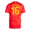 Fussball Trikot Spanien Euro 2024 Heimtrikot EM 24 Rot Rodri Hernandez 16