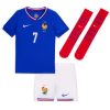 Kinder Frankreich Trikot EM 2024 Heimtrikot Trikotsatz Kit Matteo Guendouzi 7-1