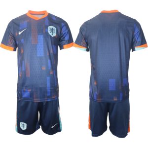 Niederlande Euro 2024 Auswärtstrikot EM 24-25 Kurzarm + Kurze Hosen