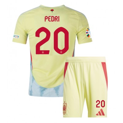 Fußballtrikot Outlet Kinder Spanien Auswärts Trikotsatzt EM 2024 Pedri Gonzalez 20