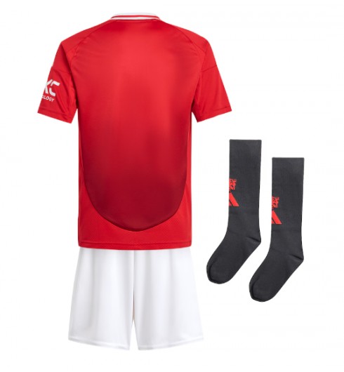 Kinder Manchester United Heimtrikot 2024-25 Trikotsatz Kit-1