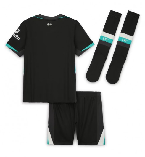 Kinder Fußball Trikot Liverpool 2024-25 Auswärts Trikotsatz Personalisierbar